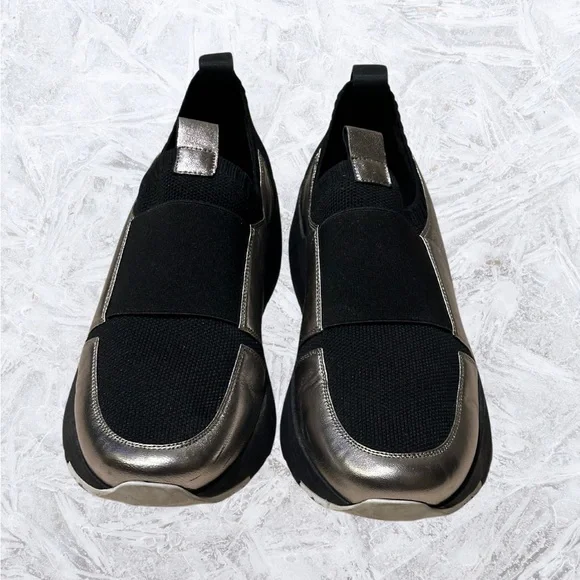 Vaneli Sport Black & Silver Slip on Shoes 10 N excellent condition - Picture 2 of 7